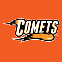 Comets with Mascot Full Color - White Outline - Dri Power ® Active 50/50 Cotton/Poly T Shirt Design