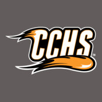 CCHS with Mascot - White Outline - Youth Short Sleeve V-Neck Jersey Tee Design