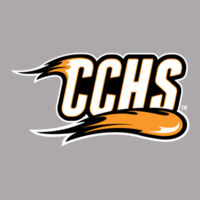 CCHS with Mascot - White Outline - Youth DryBlend ® 50 Cotton/50 Poly T Shirt Design