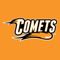Comets with Mascot Full Color - White Outline - DryBlend ® 50 Cotton/50 Poly T Shirt Design