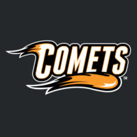Comets with Mascot Full Color - White Outline - DryBlend ® Crewneck Sweatshirt Design