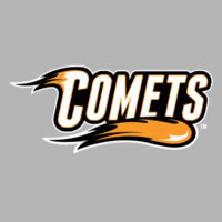 Comets with Mascot Full Color - White Outline - DryBlend ® Pullover Hooded Sweatshirt Design