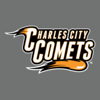 Charles City Comets with Mascot Full Color - White Outline - Women's Perfect Tri ® Long Sleeve Hoodie Design