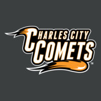 Charles City Comets with Mascot Full Color - White Outline - Perfect Tri ® Long Sleeve Hoodie Design