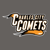 Charles City Comets with Mascot Full Color - White Outline - Ultra Cotton Long Sleeve T-Shirt Design