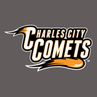 Charles City Comets with Mascot Full Color - White Outline - Long Sleeve Jersey Tee Design