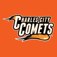 Charles City Comets with Mascot Full Color - White Outline - Youth Dri Power ® 50/50 Cotton/Poly T Shirt Design