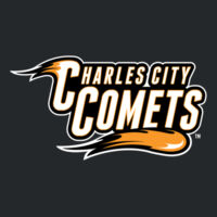 Charles City Comets with Mascot Full Color - White Outline - DryBlend ® Crewneck Sweatshirt Design