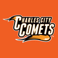 Charles City Comets with Mascot Full Color - White Outline - Dri Power ® Active 50/50 Cotton/Poly T Shirt Design
