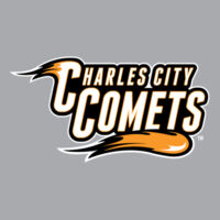 Charles City Comets with Mascot Full Color - White Outline - Women's Jersey Racerback Tank Design