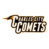 Charles City Comets Full Color - Orange Outline - Toddler Three-Quarter Sleeve Baseball Tee Design