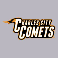 Charles City Comets Full Color - Orange Outline - DryBlend ® Crewneck Sweatshirt Design