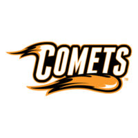 Comets with Mascot Full Color - Orange Outline - Youth Long Sleeve Jersey Tee Design