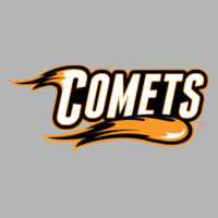 Comets with Mascot Full Color - Orange Outline - DryBlend ® Pullover Hooded Sweatshirt Design