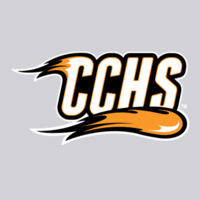 CCHS with Mascot - Orange Outline - DryBlend ® Crewneck Sweatshirt Design