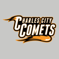 Charles City Comets with Mascot Full Color - Orange Outline - Youth DryBlend ® 50 Cotton/50 Poly T Shirt Design