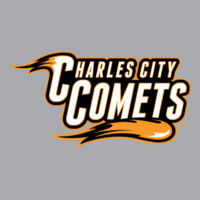 Charles City Comets with Mascot Full Color - Orange Outline - Youth Jersey Tank Design