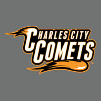 Charles City Comets with Mascot Full Color - Orange Outline - Perfect Tri ® Long Sleeve Hoodie Design