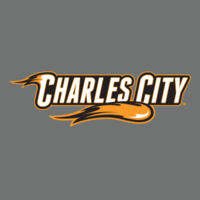 Charles City with Mascot - Horizontal - Orange Outline - Women's Perfect Tri ® Long Sleeve Hoodie Design
