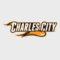 Charles City with Mascot - Horizontal - Orange Outline - DryBlend ® Pullover Hooded Sweatshirt Design