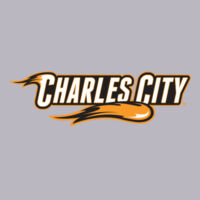 Charles City with Mascot - Horizontal - Orange Outline - DryBlend ® Crewneck Sweatshirt Design