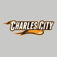Charles City with Mascot - Horizontal - Orange Outline - DryBlend ® 50 Cotton/50 Poly T Shirt Design