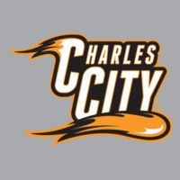 Charles City with Mascot - Vertical - Orange Outline - Youth Jersey Tank Design