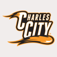 Charles City with Mascot - Vertical - Orange Outline - Youth Dri Power ® 50/50 Cotton/Poly T Shirt Design