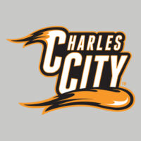 Charles City with Mascot - Vertical - Orange Outline - Youth DryBlend ® 50 Cotton/50 Poly T Shirt Design