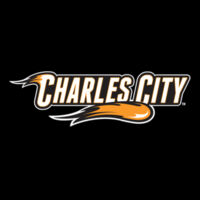 Charles City with Mascot - Horizontal - White Outline - Youth Long Sleeve Jersey Tee Design