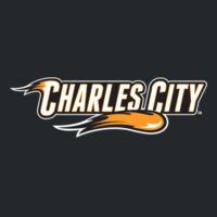 Charles City with Mascot - Horizontal - White Outline - DryBlend ® Crewneck Sweatshirt Design