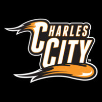 Charles City with Mascot - Vertical - White Outline - Youth Long Sleeve Jersey Tee Design