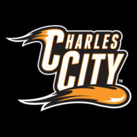 Charles City with Mascot - Vertical - White Outline - Toddler Three-Quarter Sleeve Baseball Tee Design