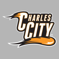 Charles City with Mascot - Vertical - White Outline - Youth Heavy Blend™ Hooded Sweatshirt Design