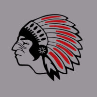 Chickasaw Head - Black and Red - Dri Power ® Active 50/50 Cotton/Poly T Shirt Design