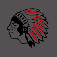 Chickasaw Head - Black and Red - Youth Dri Power ® 50/50 Cotton/Poly T Shirt Design