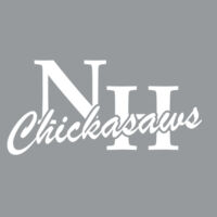 NH Chickasaws - White - Youth Three-Quarter Sleeve Baseball Tee Design