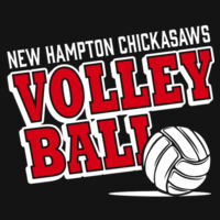 New Hampton Volleyball - Women's Game V Neck Tee Design