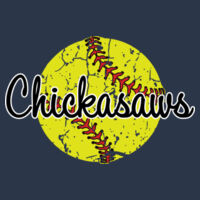Softball Chickasaws - Women's Relaxed Jersey Short Sleeve V Neck Tee Design